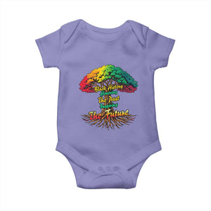 Black History Month Quote Baby Onesie Inspiring The Future Honoring The Past TS12 Violet Print Your Wear