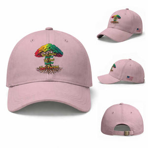 Black History Month Quote Baseball Cap Inspiring The Future Honoring The Past TS12 Baseball Cap Universal Fit Light Pink Print Your Wear