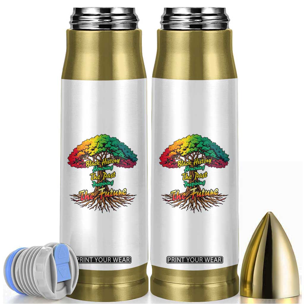 Black History Month Quote Bullet Tumbler Inspiring The Future Honoring The Past TS12 White Print Your Wear