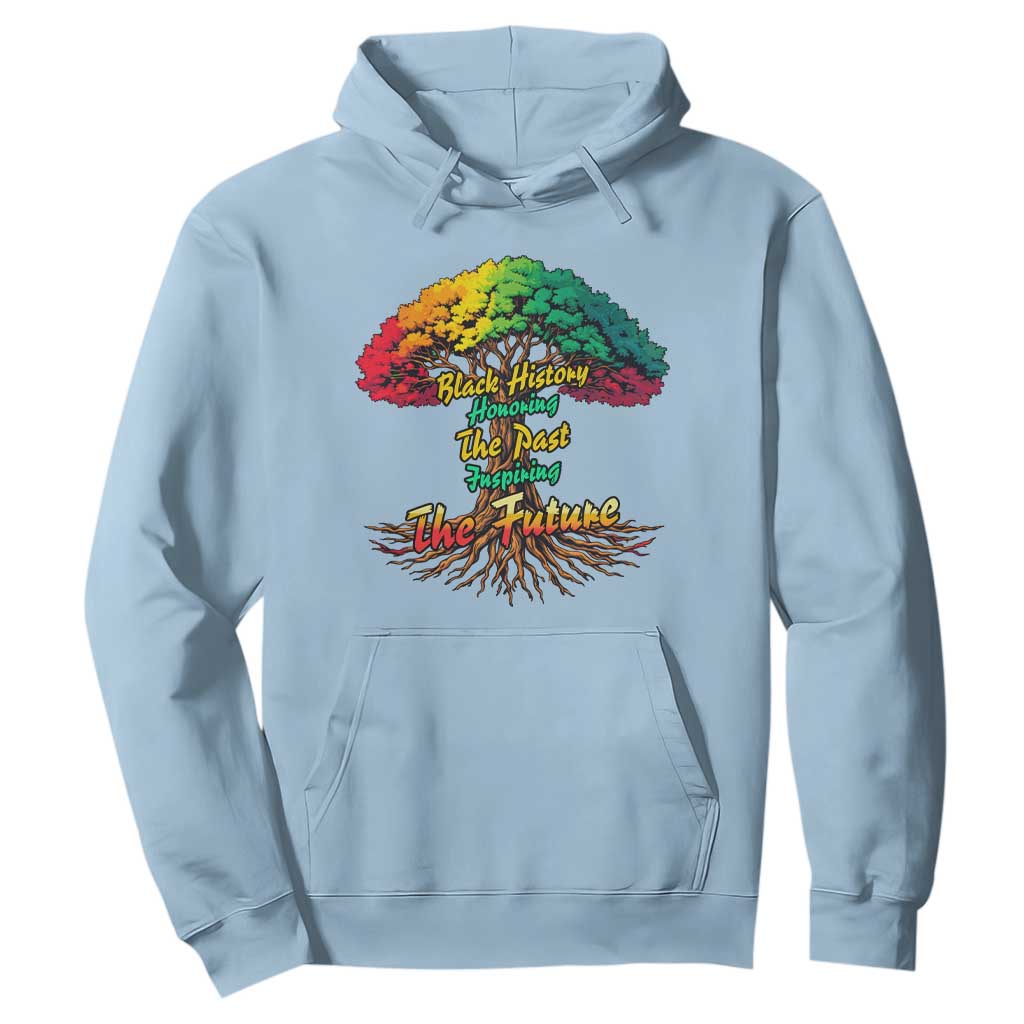 Black History Month Quote Hoodie Inspiring The Future Honoring The Past TS12 Light Blue Print Your Wear