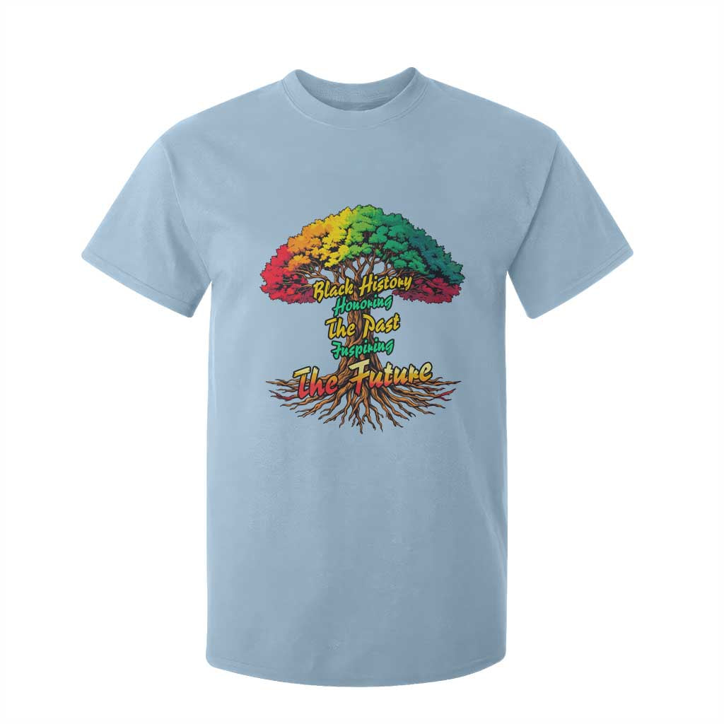 Black History Month Quote T Shirt For Kid Inspiring The Future Honoring The Past TS12 Light Blue Print Your Wear