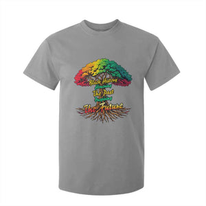 Black History Month Quote T Shirt For Kid Inspiring The Future Honoring The Past TS12 Sport Gray Print Your Wear