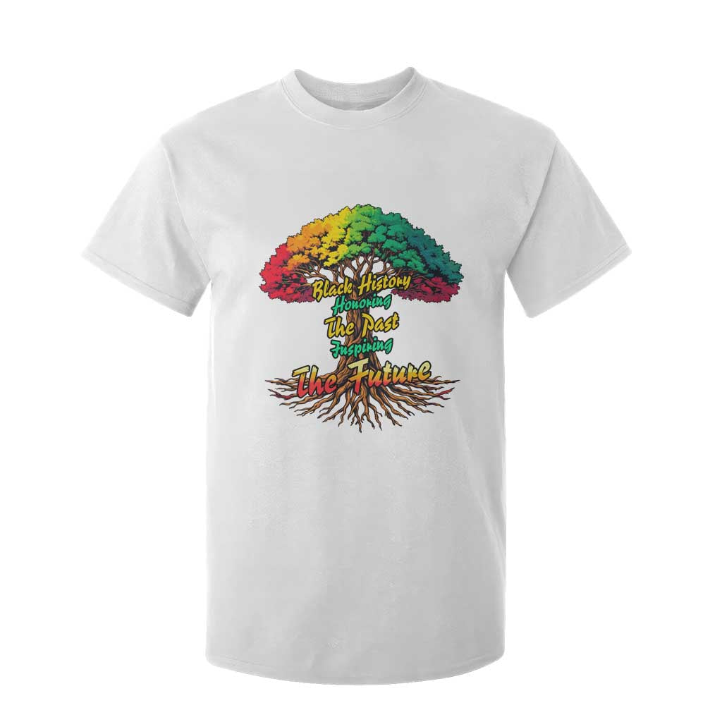 Black History Month Quote T Shirt For Kid Inspiring The Future Honoring The Past TS12 White Print Your Wear
