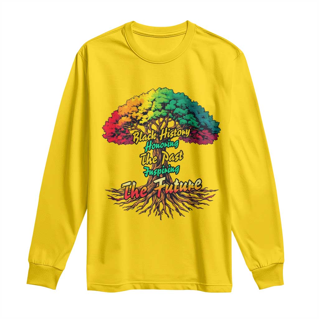 Black History Month Quote Long Sleeve Shirt Inspiring The Future Honoring The Past TS12 Daisy Print Your Wear