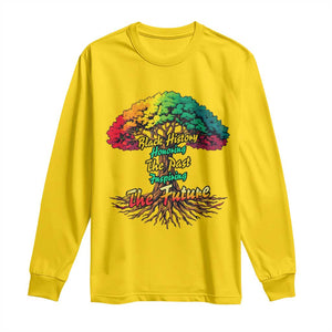 Black History Month Quote Long Sleeve Shirt Inspiring The Future Honoring The Past TS12 Daisy Print Your Wear