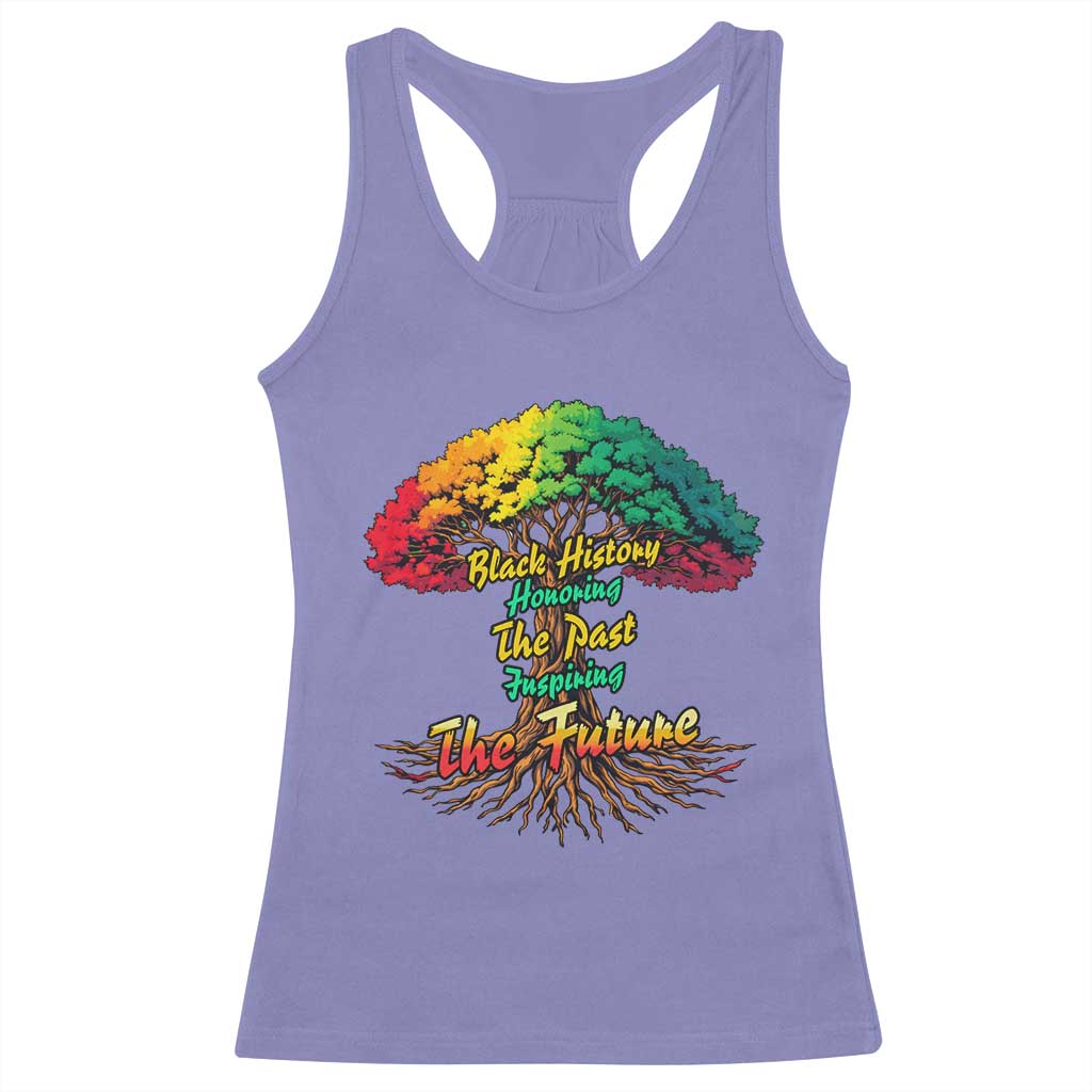 Black History Month Quote Racerback Tank Top Inspiring The Future Honoring The Past TS12 Violet Print Your Wear