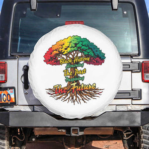 Black History Month Quote Spare Tire Cover Inspiring The Future Honoring The Past TS12 No hole White Print Your Wear