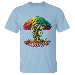 Black History Month Quote T Shirt Inspiring The Future Honoring The Past TS12 Light Blue Print Your Wear