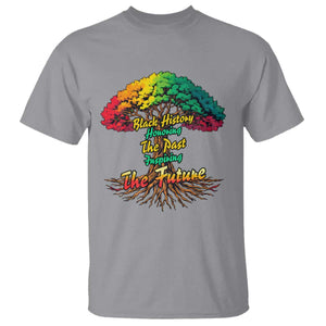 Black History Month Quote T Shirt Inspiring The Future Honoring The Past TS12 Sport Gray Print Your Wear