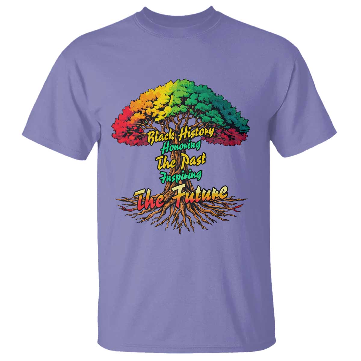 Black History Month Quote T Shirt Inspiring The Future Honoring The Past TS12 Violet Print Your Wear