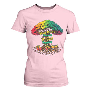 Black History Month Quote T Shirt For Women Inspiring The Future Honoring The Past TS12 Light Pink Print Your Wear