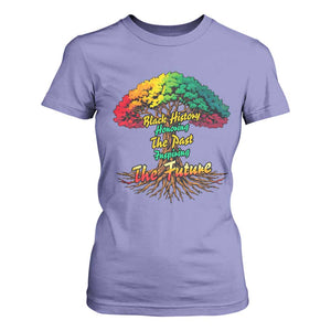 Black History Month Quote T Shirt For Women Inspiring The Future Honoring The Past TS12 Violet Print Your Wear