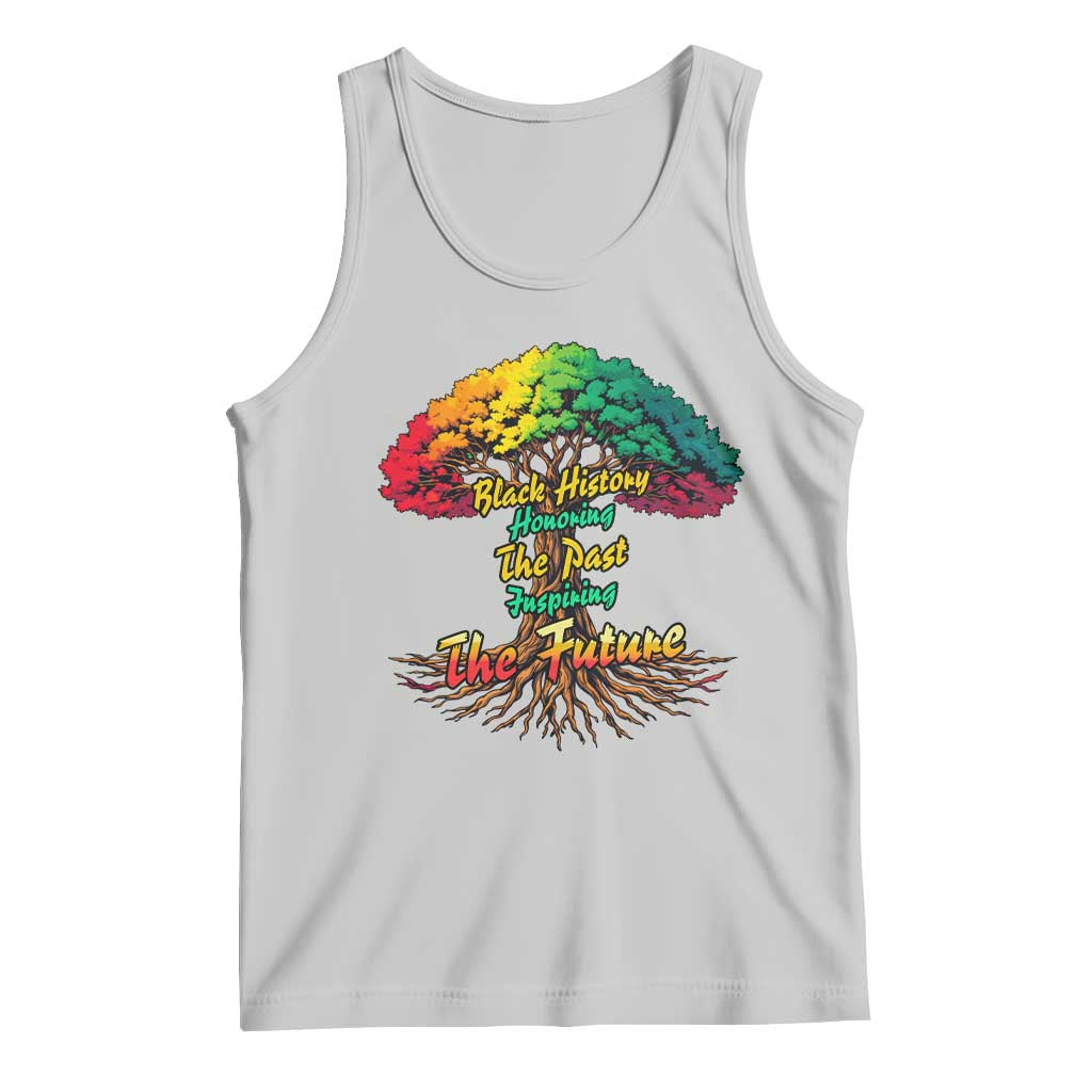 Black History Month Quote Tank Top Inspiring The Future Honoring The Past TS12 Ash Print Your Wear