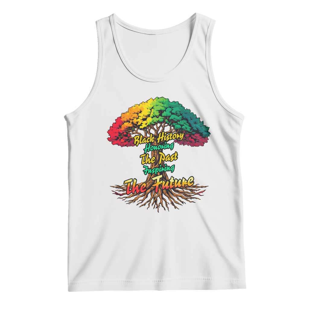 Black History Month Quote Tank Top Inspiring The Future Honoring The Past TS12 White Print Your Wear