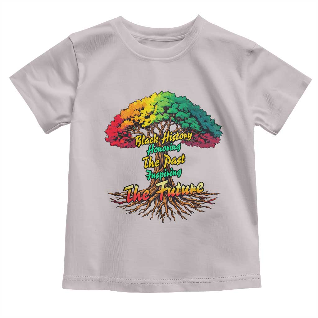 Black History Month Quote Toddler T Shirt Inspiring The Future Honoring The Past TS12 Ice Gray Print Your Wear