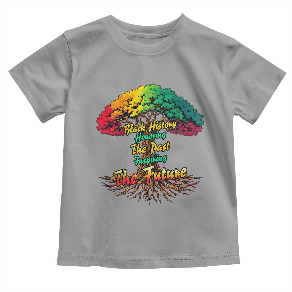 Black History Month Quote Toddler T Shirt Inspiring The Future Honoring The Past TS12 Sport Gray Print Your Wear