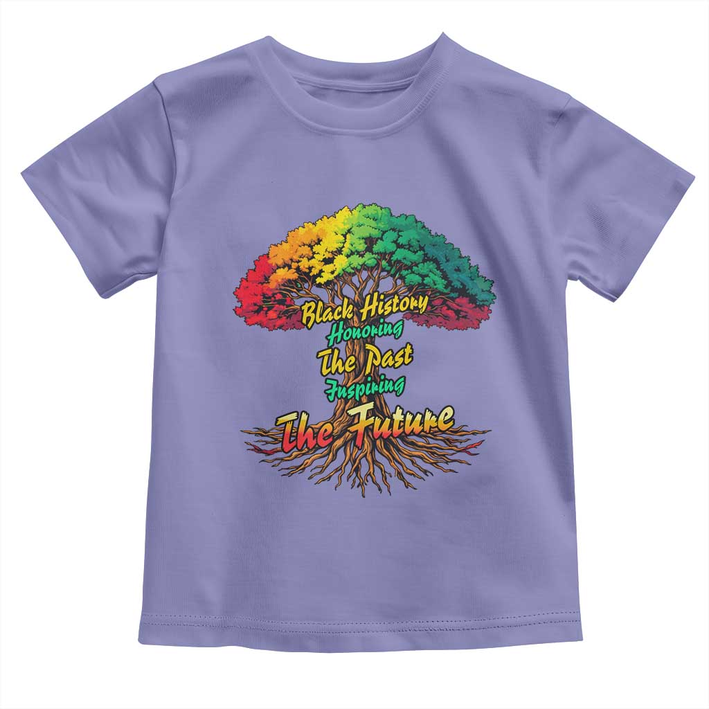 Black History Month Quote Toddler T Shirt Inspiring The Future Honoring The Past TS12 Violet Print Your Wear