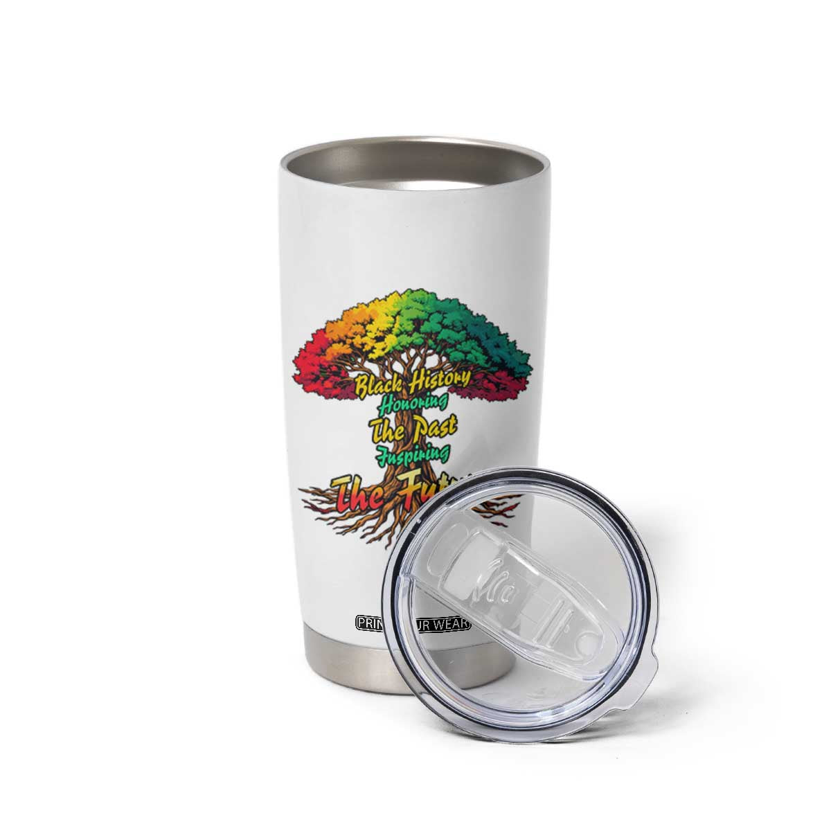 Black History Month Quote Tumbler Cup Inspiring The Future Honoring The Past TS12 Print Your Wear