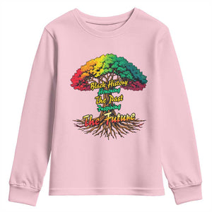 Black History Month Quote Youth Sweatshirt Inspiring The Future Honoring The Past TS12 Light Pink Print Your Wear