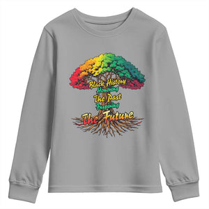 Black History Month Quote Youth Sweatshirt Inspiring The Future Honoring The Past TS12 Sport Gray Print Your Wear
