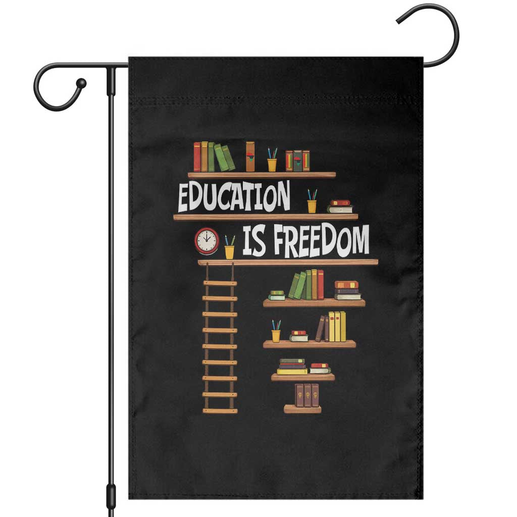 Education Is Freedom Garden Flag African American History Africa Map Books TS12 Black Print Your Wear