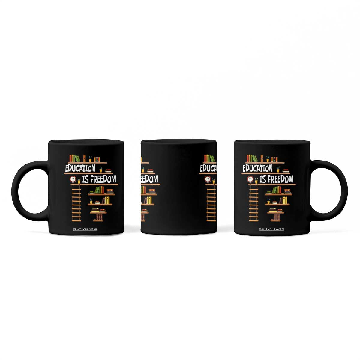 Education Is Freedom Coffee Mug African American History Africa Map Books TS12 Print Your Wear