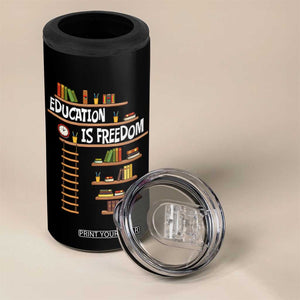 Education Is Freedom 4 in 1 Can Cooler Tumbler African American History Africa Map Books TS12 Print Your Wear