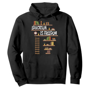 Education Is Freedom Hoodie African American History Africa Map Books - Print Your Wear