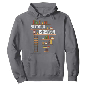 Education Is Freedom Hoodie African American History Africa Map Books TS12 Charcoal Print Your Wear