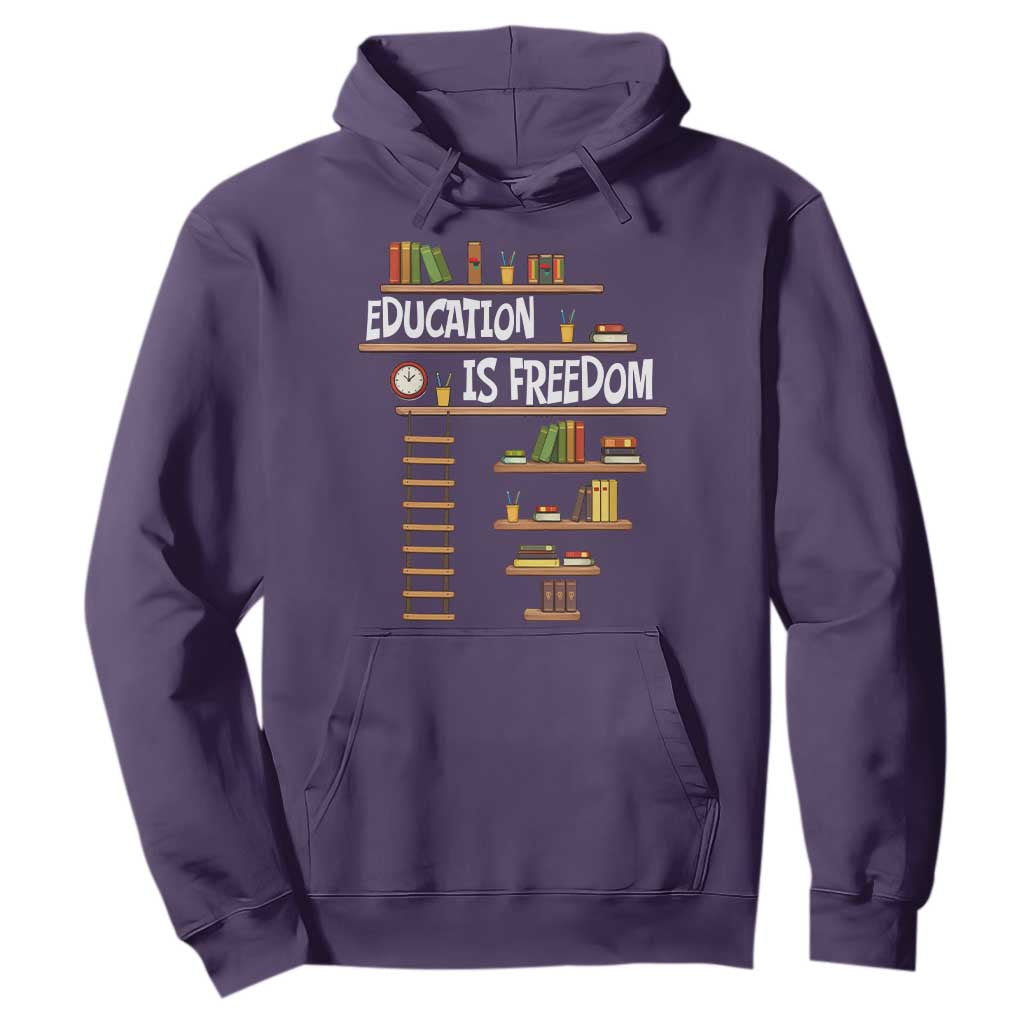 Education Is Freedom Hoodie African American History Africa Map Books TS12 Purple Print Your Wear