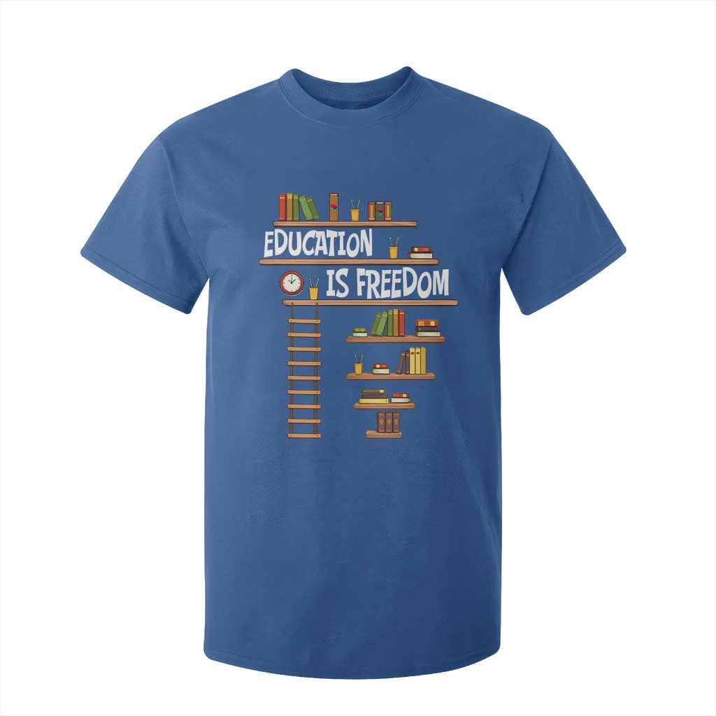 Education Is Freedom T Shirt For Kid African American History Africa Map Books TS12 Royal Blue Print Your Wear