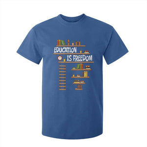 Education Is Freedom T Shirt For Kid African American History Africa Map Books TS12 Royal Blue Print Your Wear