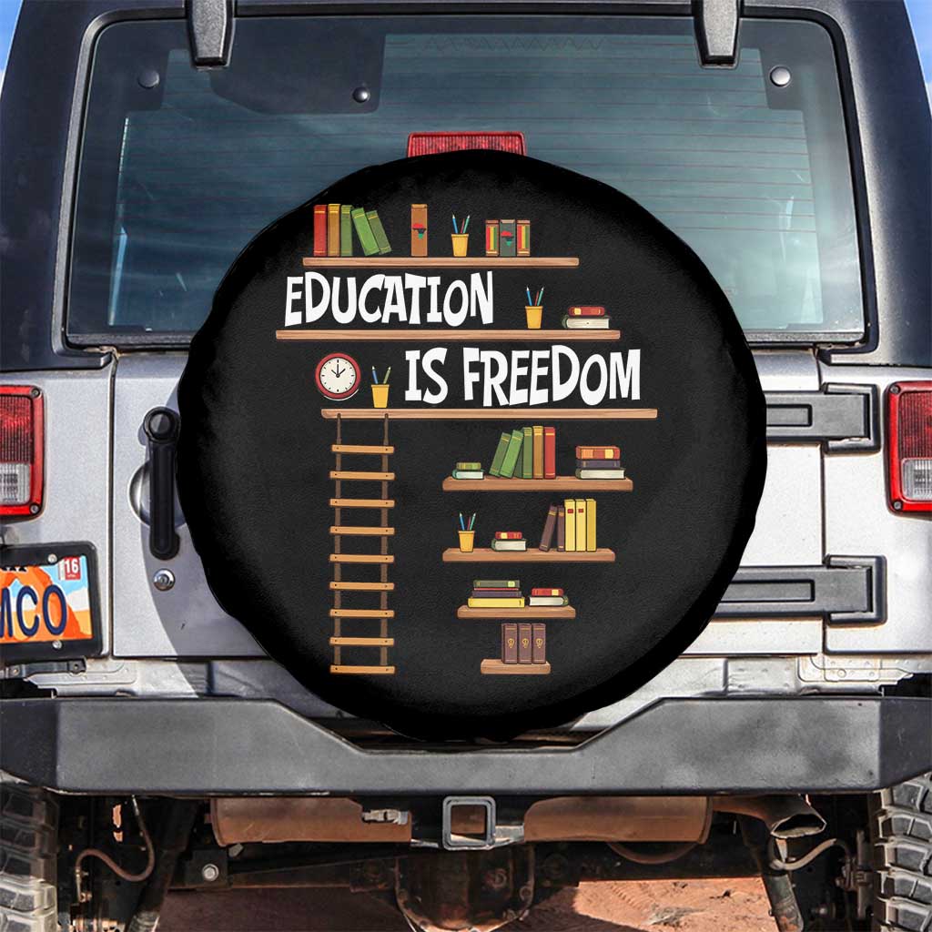 Education Is Freedom Spare Tire Cover African American History Africa Map Books TS12 No hole Black Print Your Wear