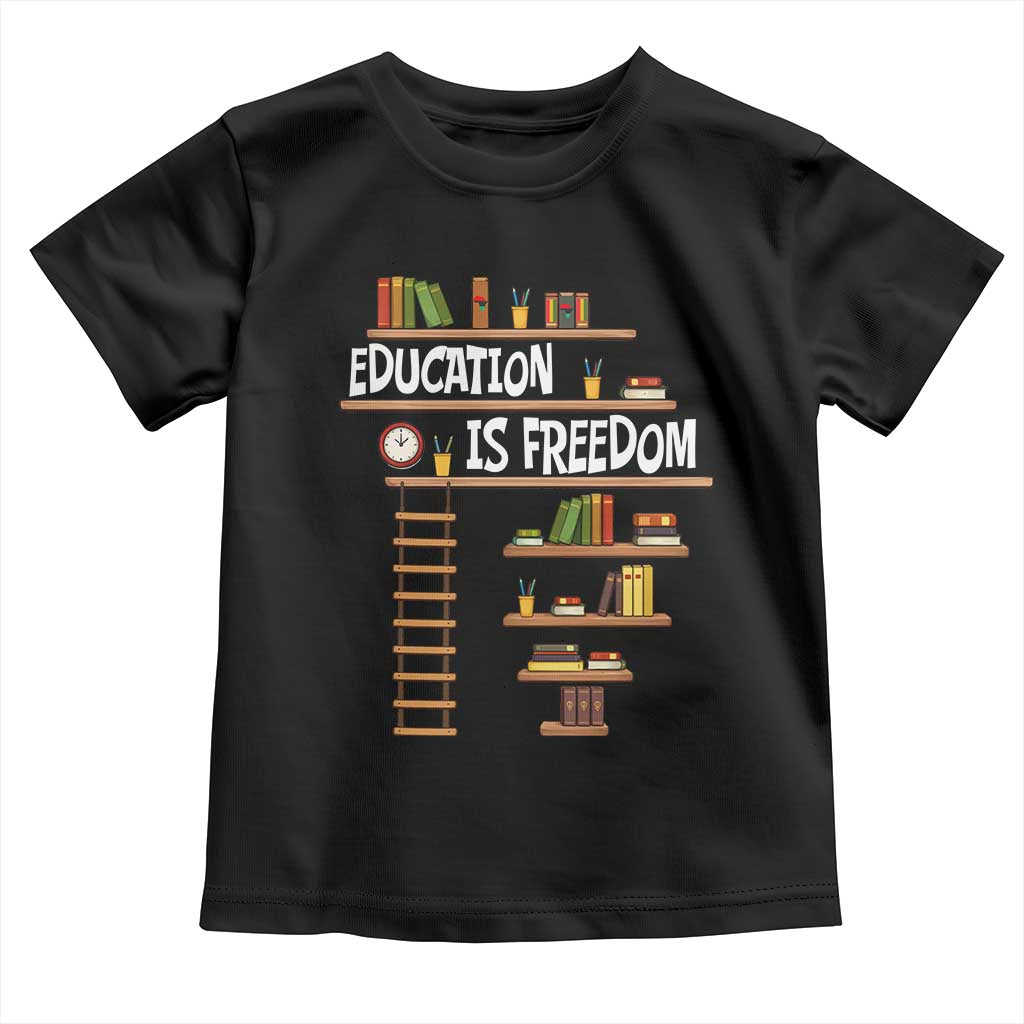 Education Is Freedom Toddler T Shirt African American History Africa Map Books TS12 Black Print Your Wear