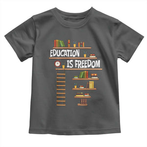Education Is Freedom Toddler T Shirt African American History Africa Map Books TS12 Dark Heather Print Your Wear