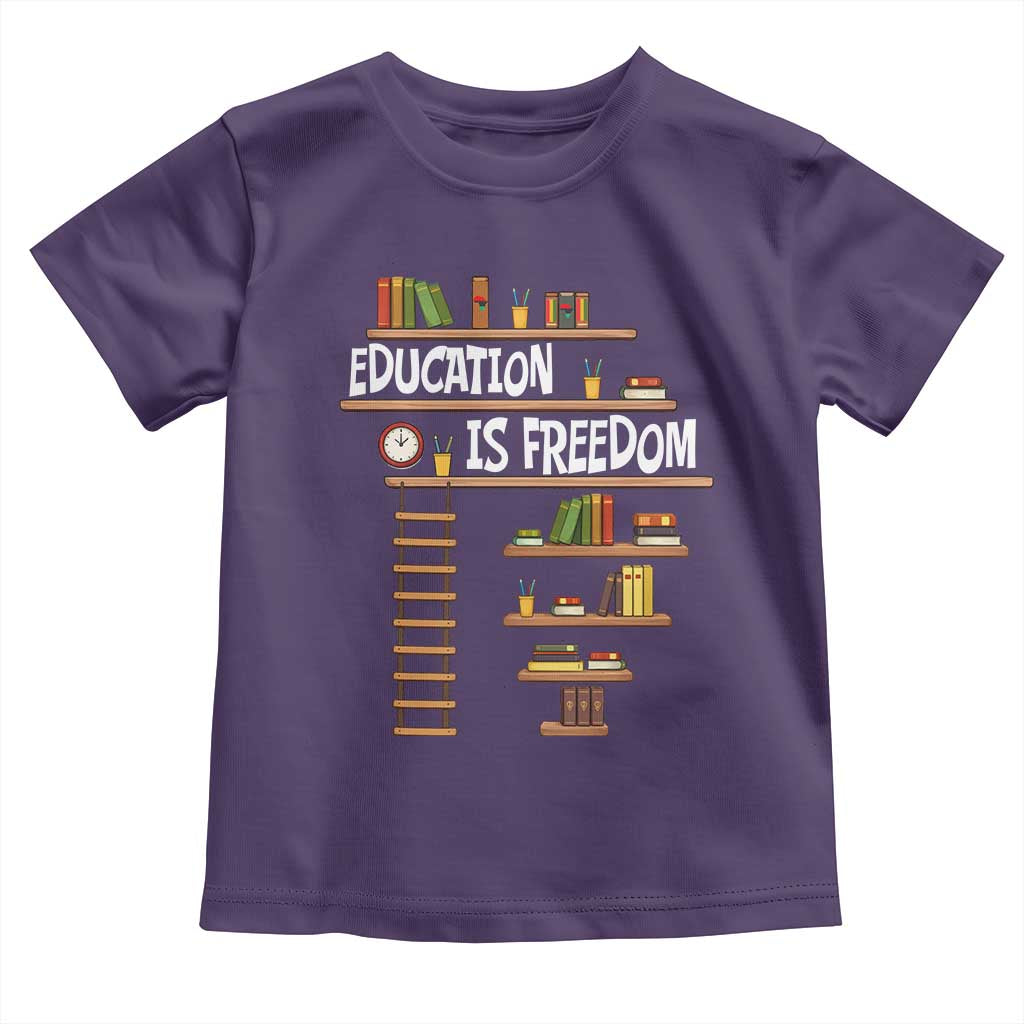 Education Is Freedom Toddler T Shirt African American History Africa Map Books TS12 Purple Print Your Wear