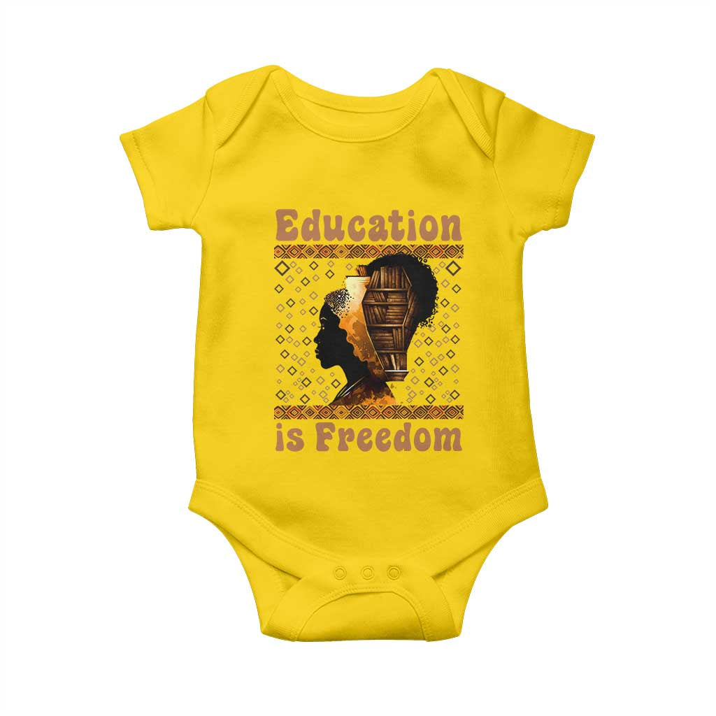 Education Is Freedom Baby Onesie Black History Women Teacher Gift TS12 Daisy Print Your Wear
