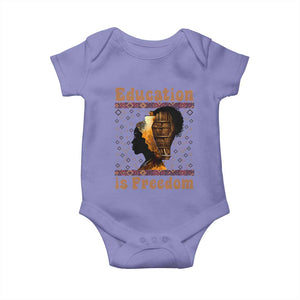 Education Is Freedom Baby Onesie Black History Women Teacher Gift TS12 Violet Print Your Wear