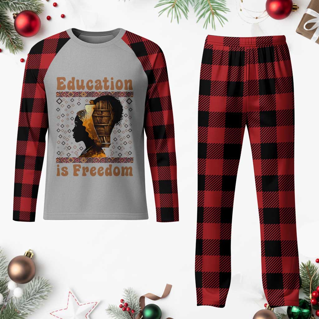 Education Is Freedom Plaid Pajama Set Black History Women Teacher Gift TS12 Buffalo Plaid Print Your Wear