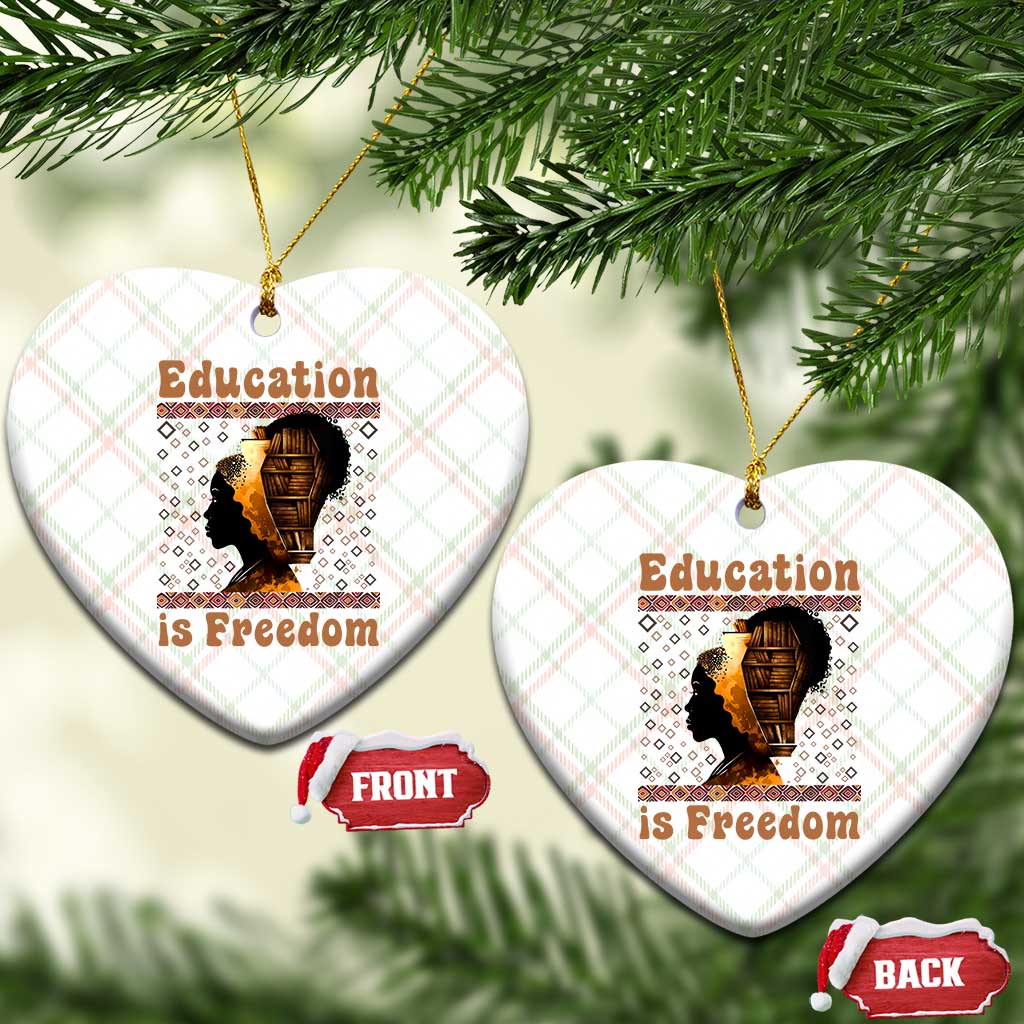 Education Is Freedom Ceramic Ornament Black History Women Teacher Gift TS12 Print Your Wear