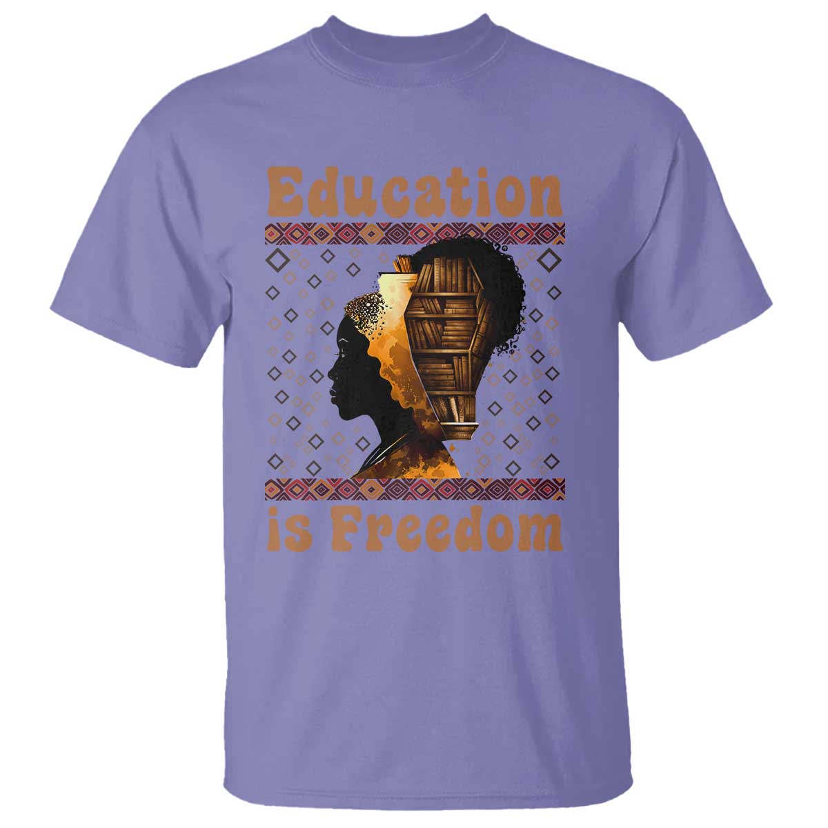 Education Is Freedom T Shirt Black History Women Teacher Gift TS12 Violet Print Your Wear
