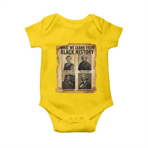 What We Learn From Black History Baby Onesie Vintage African American Leaders TS12 Daisy Print Your Wear