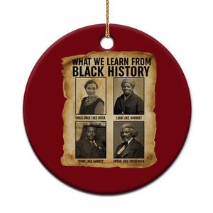 What We Learn From Black History Ceramic Ornament Vintage African American Leaders TS12 1pc Red Print Your Wear
