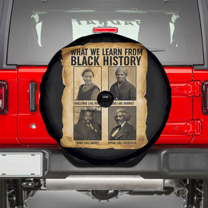 What We Learn From Black History Spare Tire Cover Vintage African American Leaders TS12 Black Print Your Wear