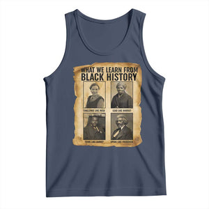 What We Learn From Black History Tank Top Vintage African American Leaders TS12 Navy Print Your Wear