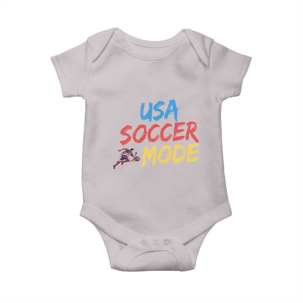 USA Soccer Mode Baby Onesie United States Team Pride TS12 Ice Gray Print Your Wear