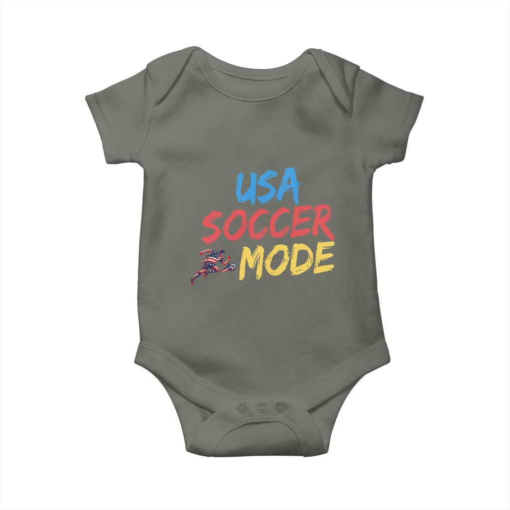 USA Soccer Mode Baby Onesie United States Team Pride TS12 Military Green Print Your Wear