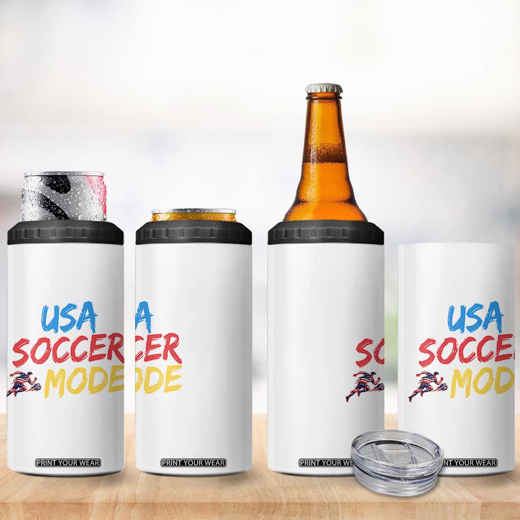 USA Soccer Mode 4 in 1 Can Cooler Tumbler United States Team Pride TS12 Print Your Wear