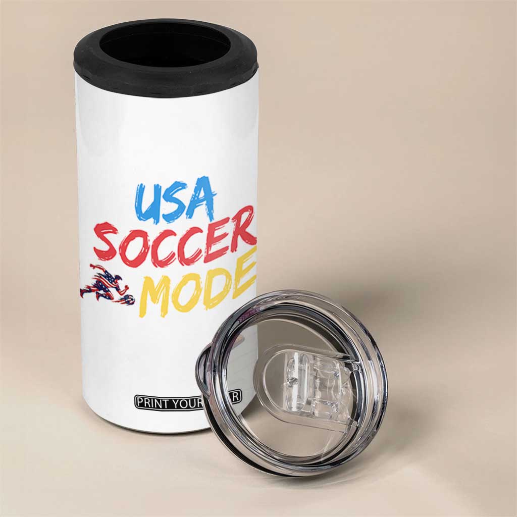 USA Soccer Mode 4 in 1 Can Cooler Tumbler United States Team Pride TS12 Print Your Wear