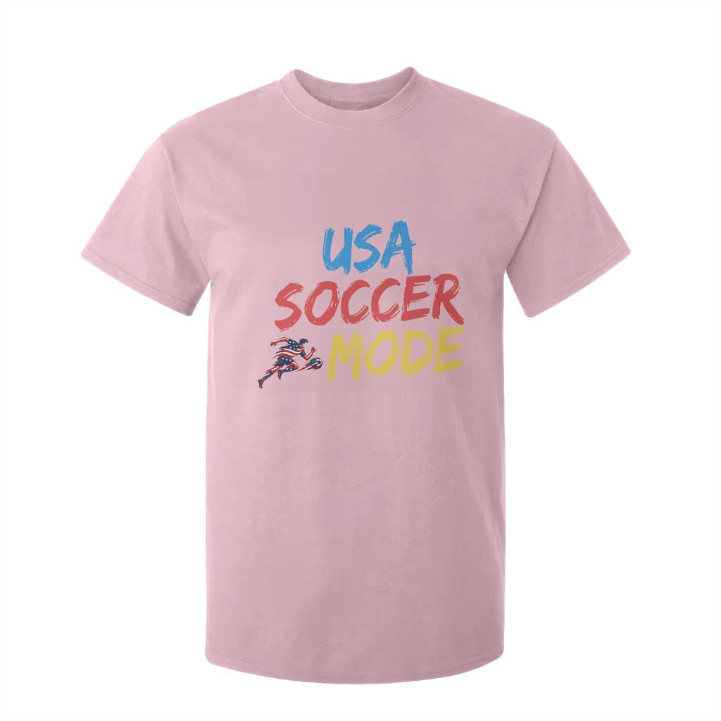 USA Soccer Mode T Shirt For Kid United States Team Pride TS12 Light Pink Print Your Wear